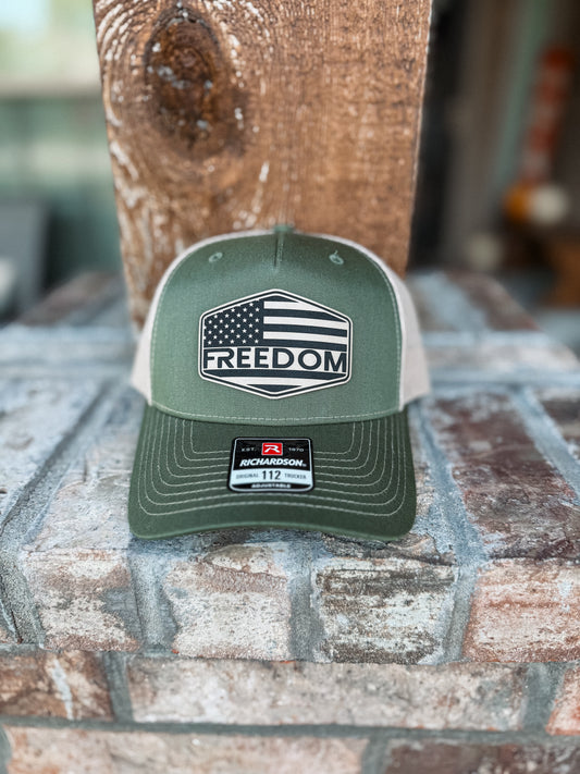 Freedom Trucker Green and Tan