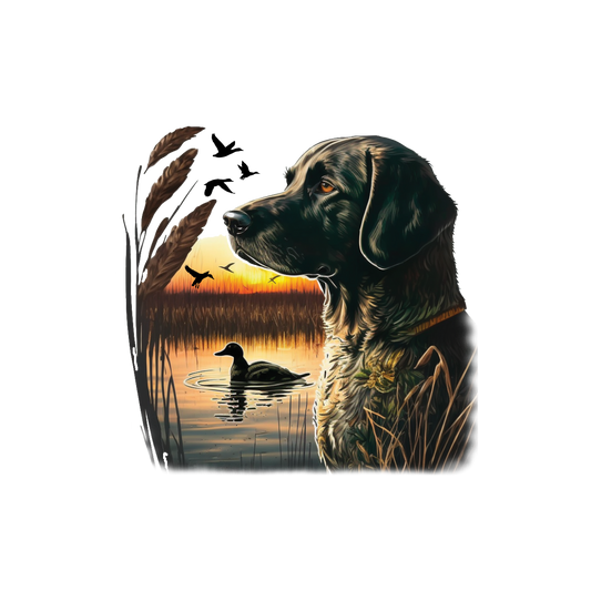 Black Lab Duck Portrait Graphic Tee