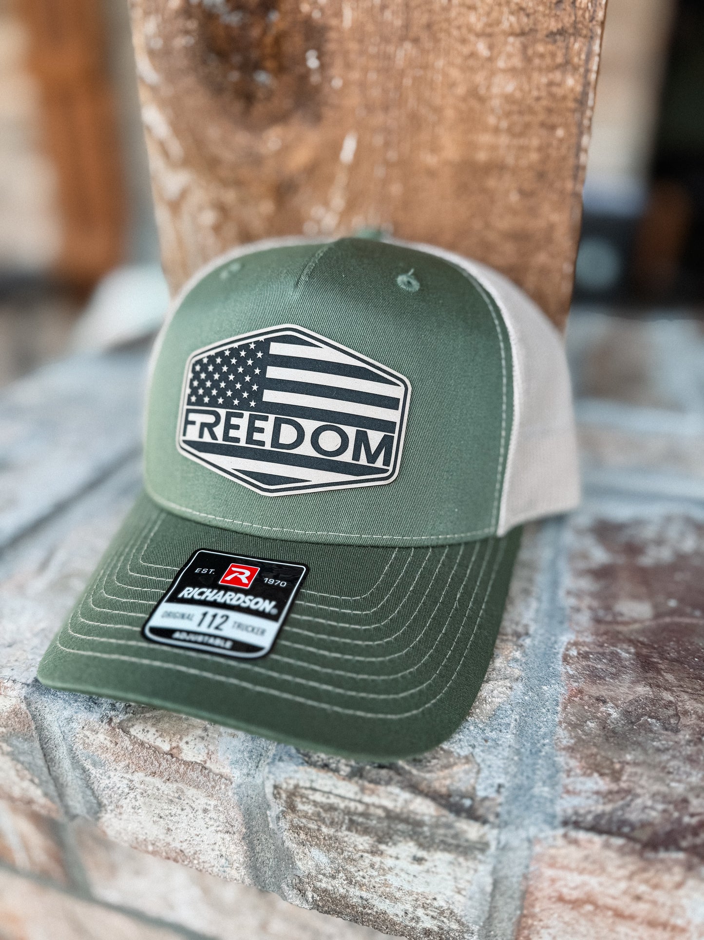 Freedom Trucker Green and Tan