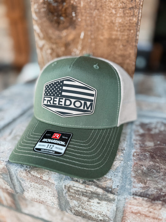 Freedom Trucker Green and Tan